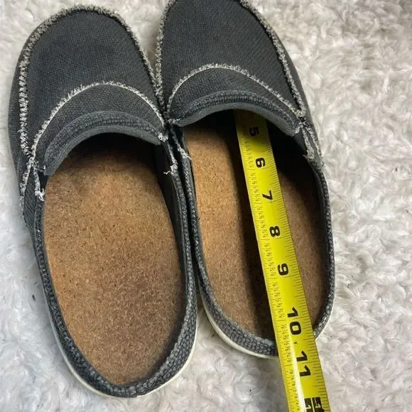Lazy Steps Gray Slip-on Loafer Casual Slide Slipper Natural Latex Footbed SZ11